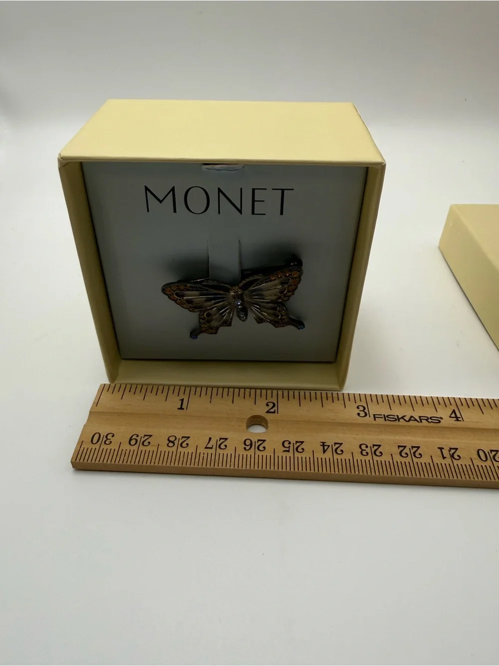 Monet Butterfly Brooch in Brown and Gold Tones